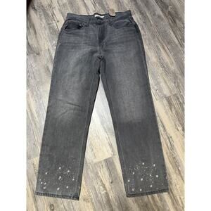 Levis Jeans Women's 31 Gray Low Pro Straight Leg Bleached Cotton Worn In